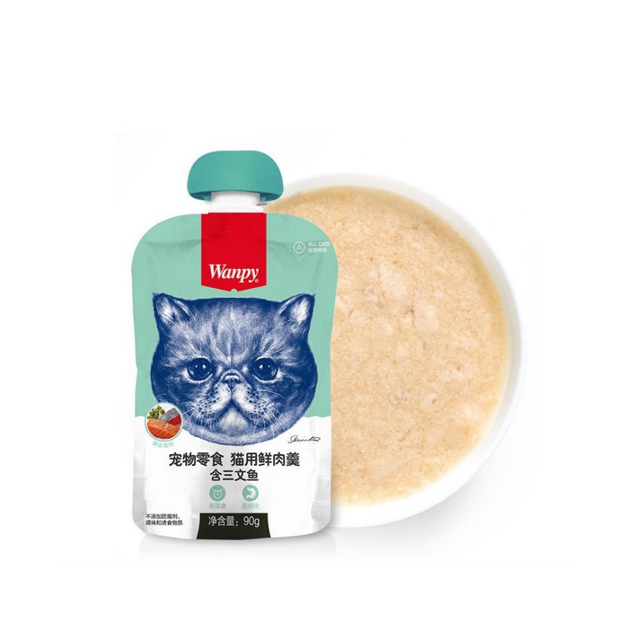 Súp thưởng Wanpy 90g cho mèo tuýp có nắp vặn