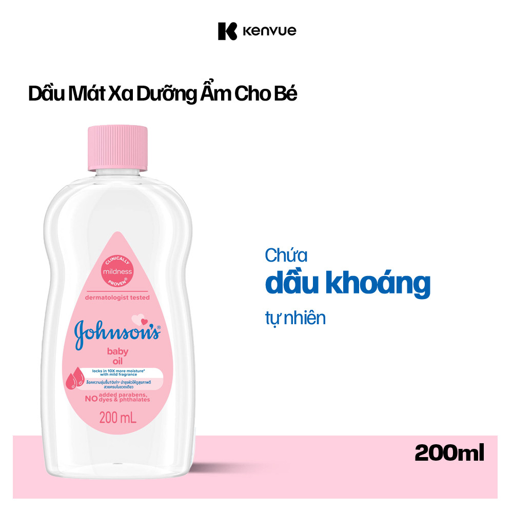 Dầu mát xa Johnson's Baby Oil 200ml
