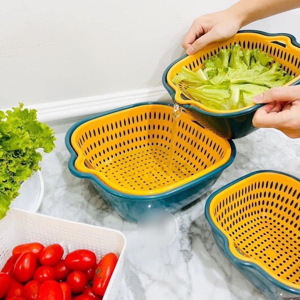 Combo Bộ Rổ Nhựa 6 Món Kèm Chậu ecco