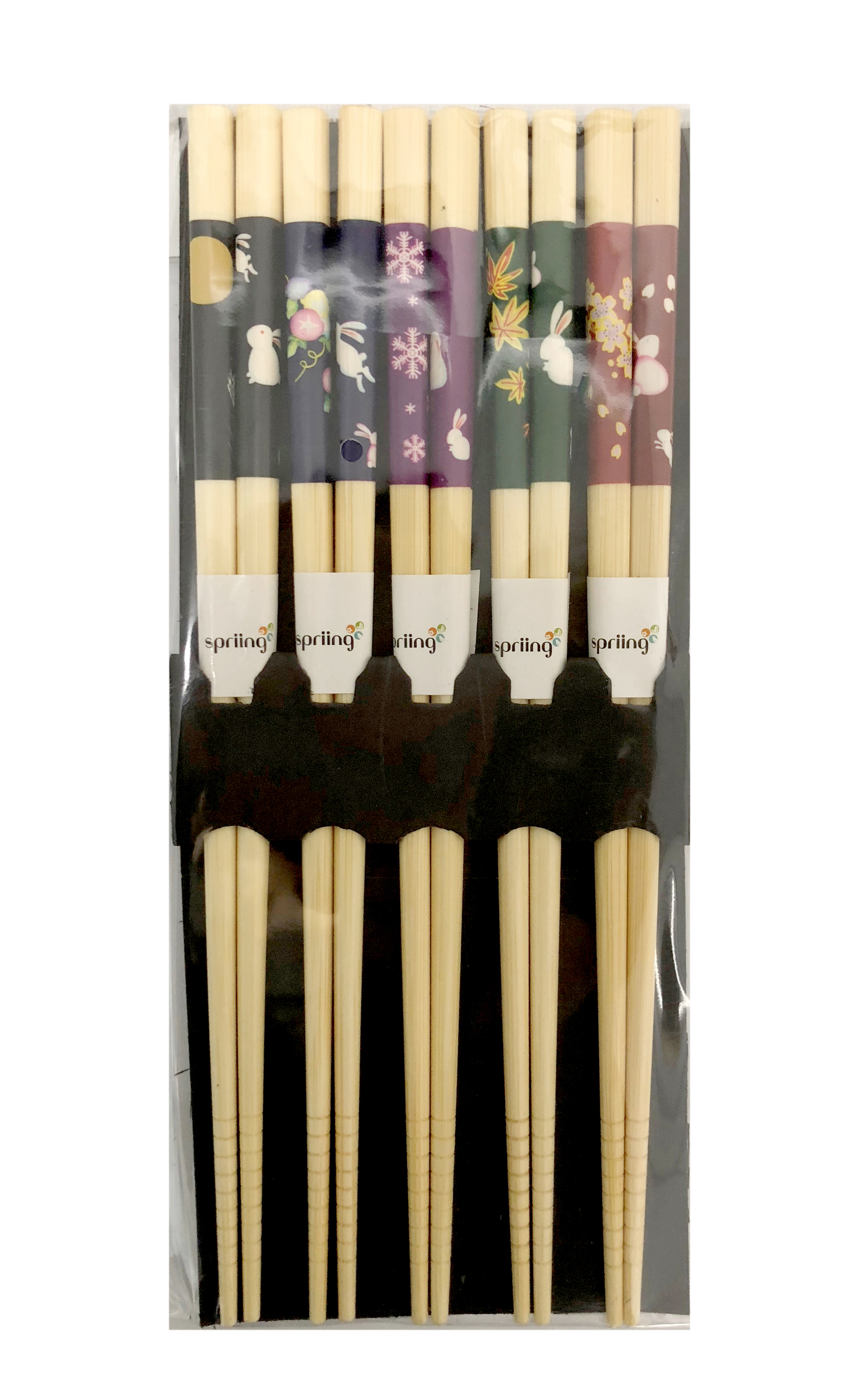 Lot of 5 Japanese-Style Bamboo Chopsticks