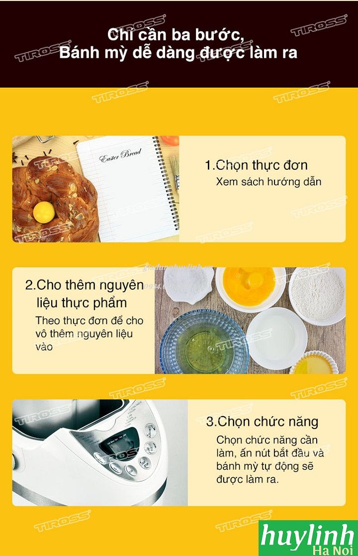 Máy làm bánh mì Tiross TS820