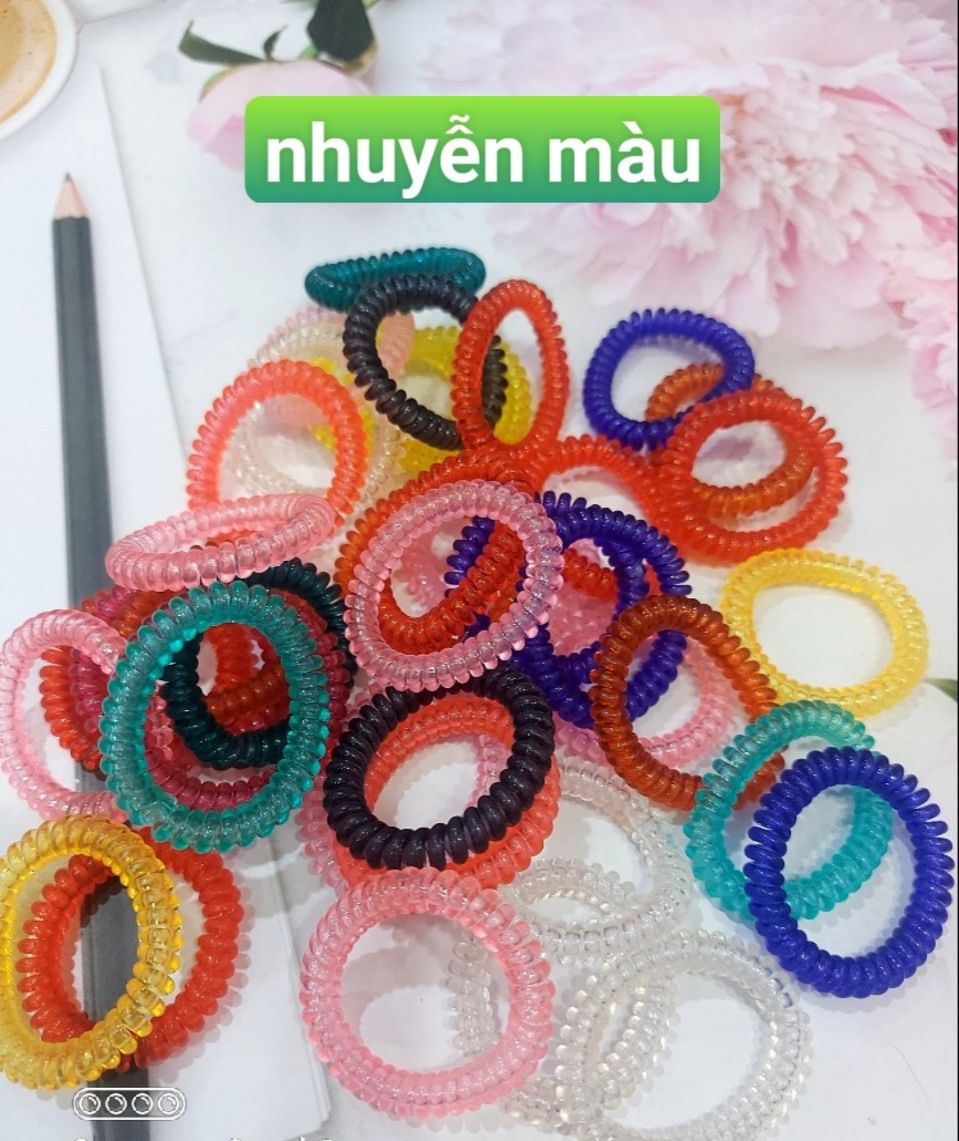[HCM] DÂY CỘT TÓC LÒ XO ĐEN 3CM , LẺ 1 CÁI
