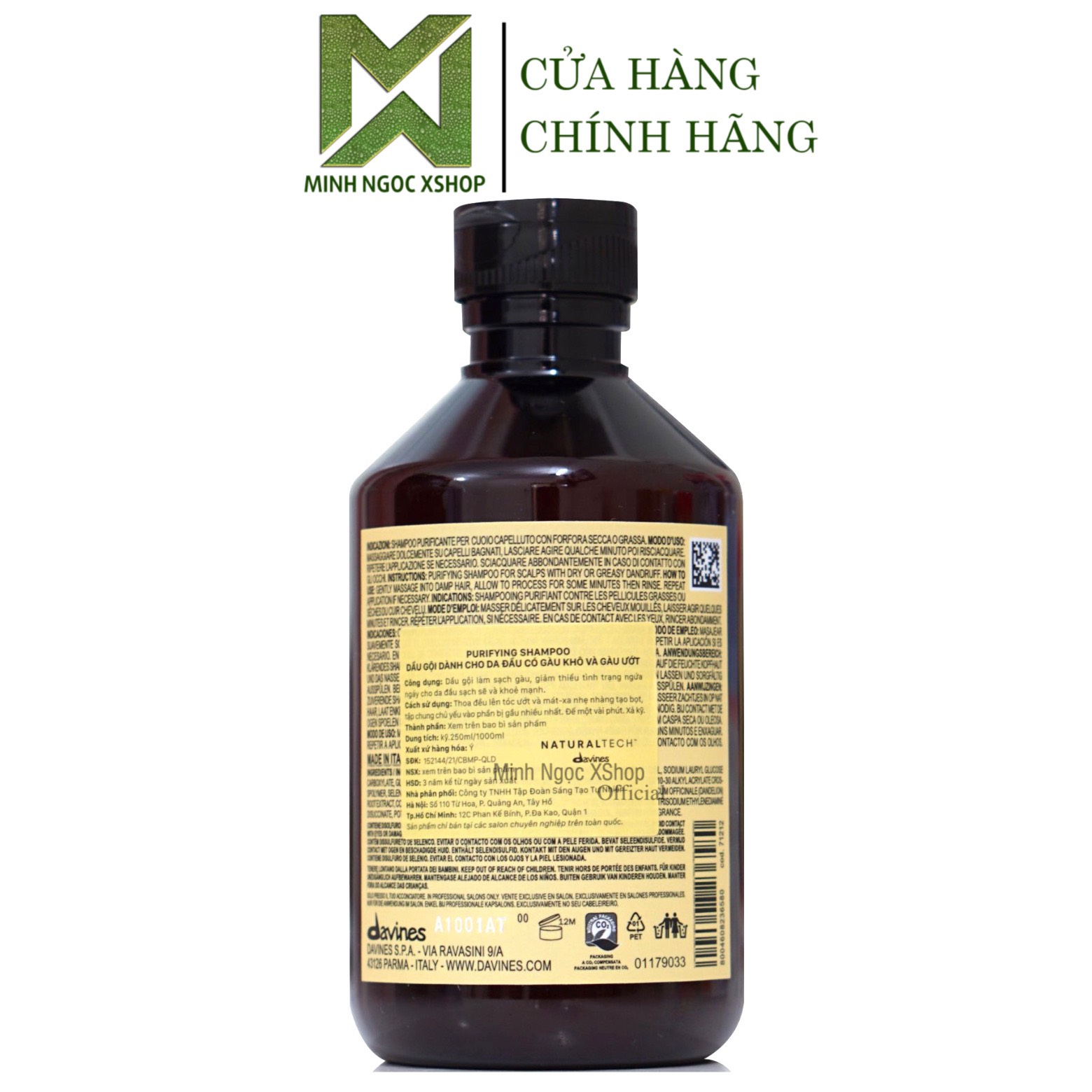 Dầu gội chống gàu Davines Purifying 250ML