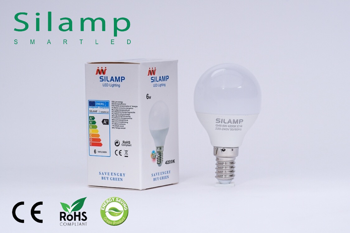 Bóng đèn led G45 công suất 6W Đui E14