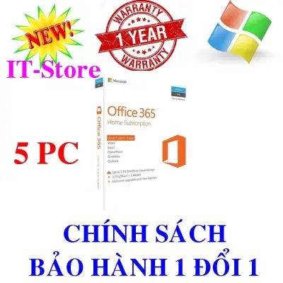 [HCM]Phần mềm Office 365 Home English APAC EM Subscr 1YR Medialess P2 ( Mã Sản Phẩm: 6GQ-00757)