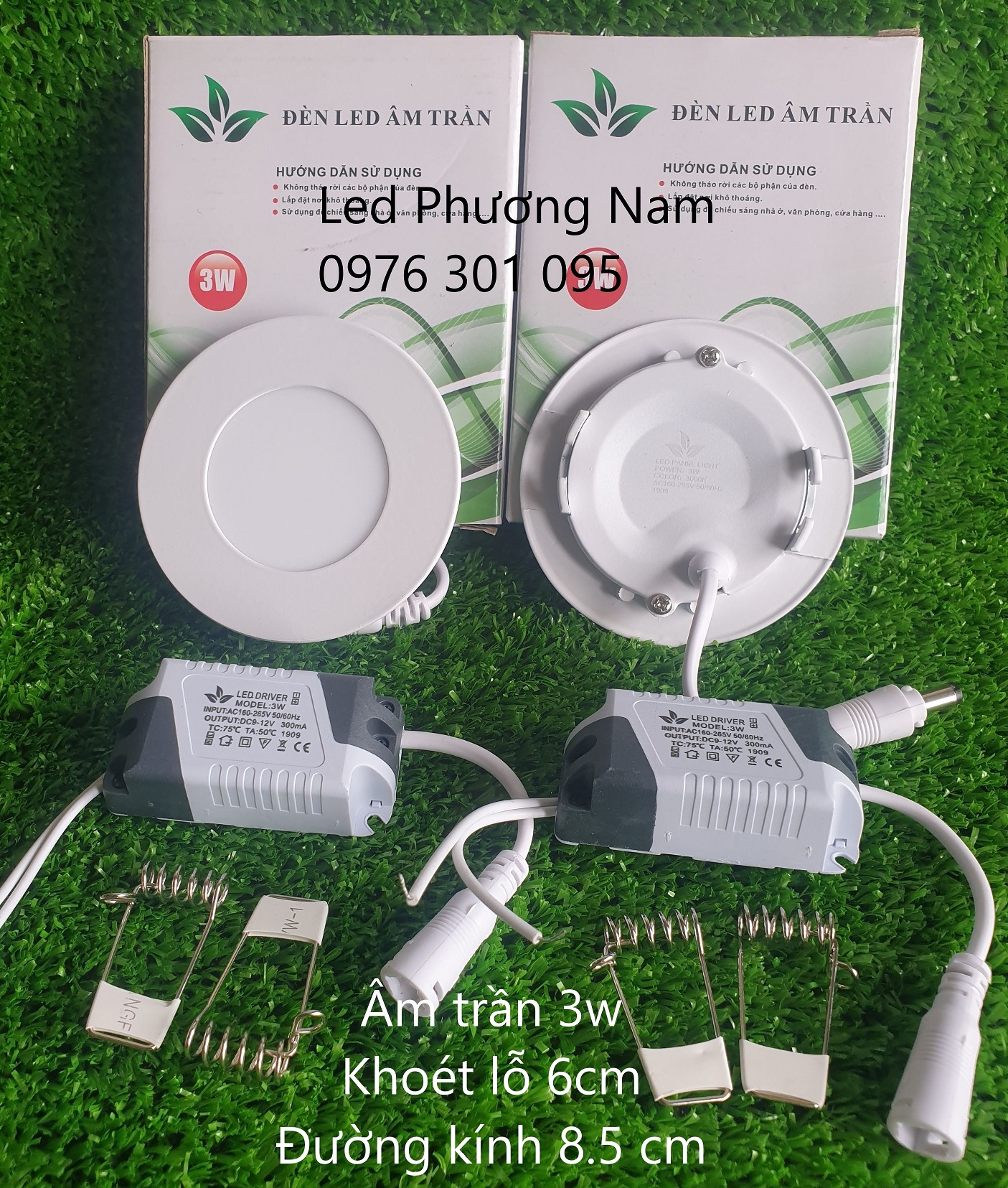 Bóng Đèn Led Âm Trần 3W Khoét Lỗ 60mm