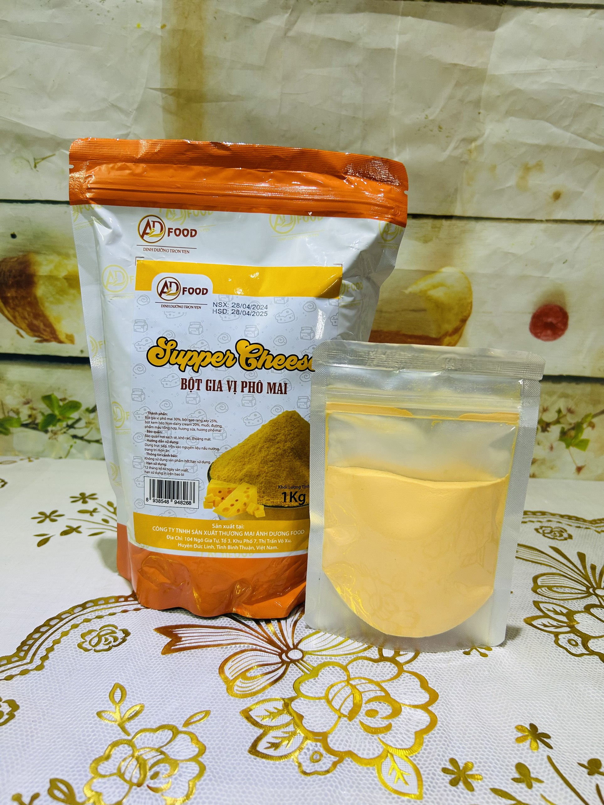 1kg bột phô mai lắc supper vàng