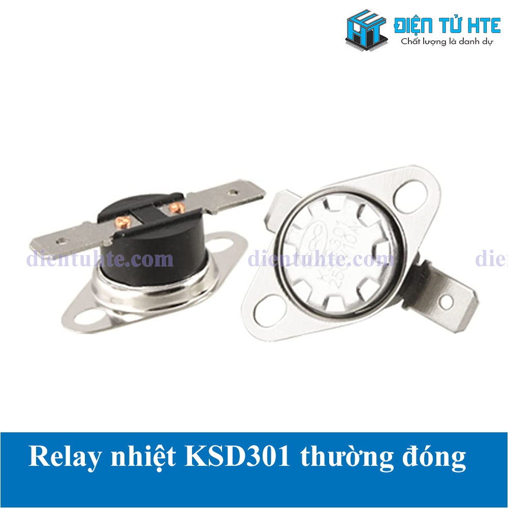 Combo 2 Relay nhiệt KSD301 thường đóng 250V 10A