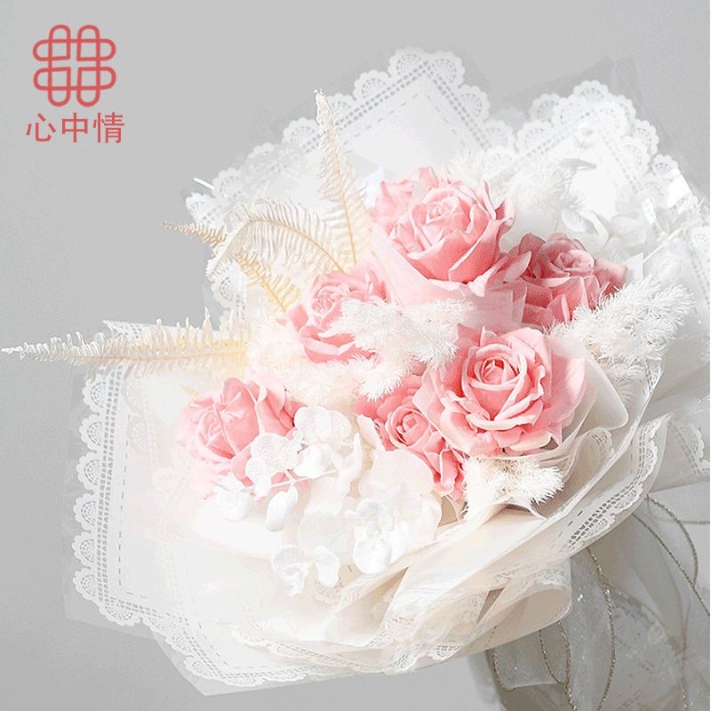 Giấy bóng mờ viền ren gói hoa (Tập 20tờ)