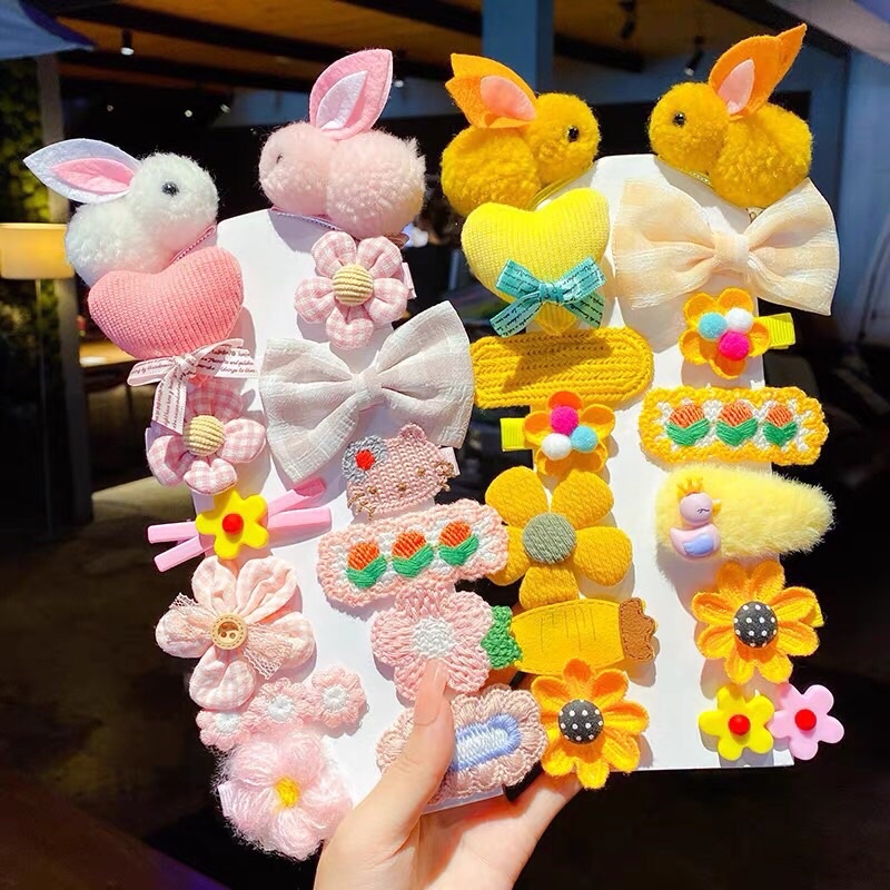Set kẹp tóc Con Thỏ 9 món cho bé gái
