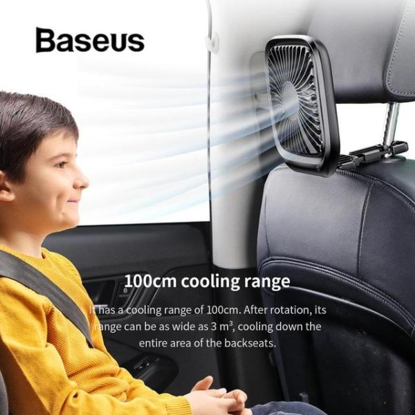 Quạt mini để bàn  hoặc  gắn ghế sau ô tô Baseus  với 3-Tốc Độ làm mát sử dụng nguồn USB  dùng cho nhân viên  Văn Phòng hoặc trên xe hơi - Phân phối bởi Vietstore