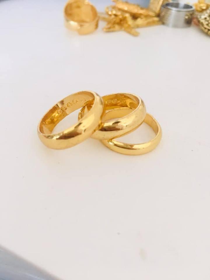 Nhẫn khắc 9999 mạ vàng