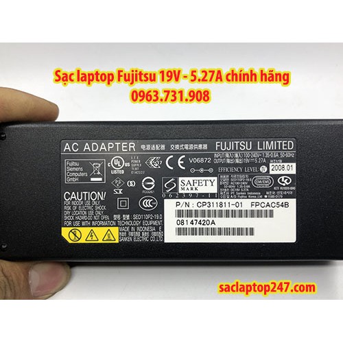 Sạc laptop fujitsu 19v 5.27a
