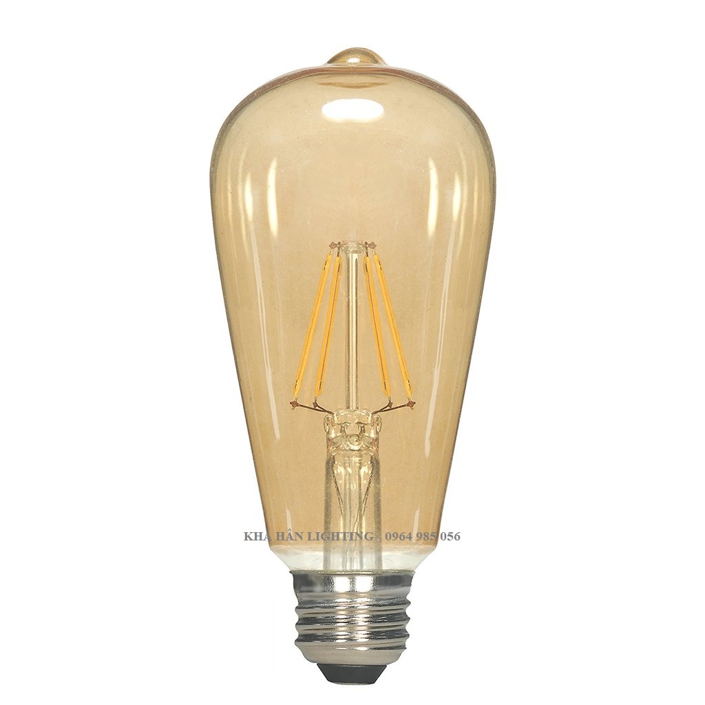 Bóng đèn led edison st64 dimmer vỏ vàng công suất 4w - đèn khả hân bóng đèn led, bóng đèn trang trí, bóng led decor