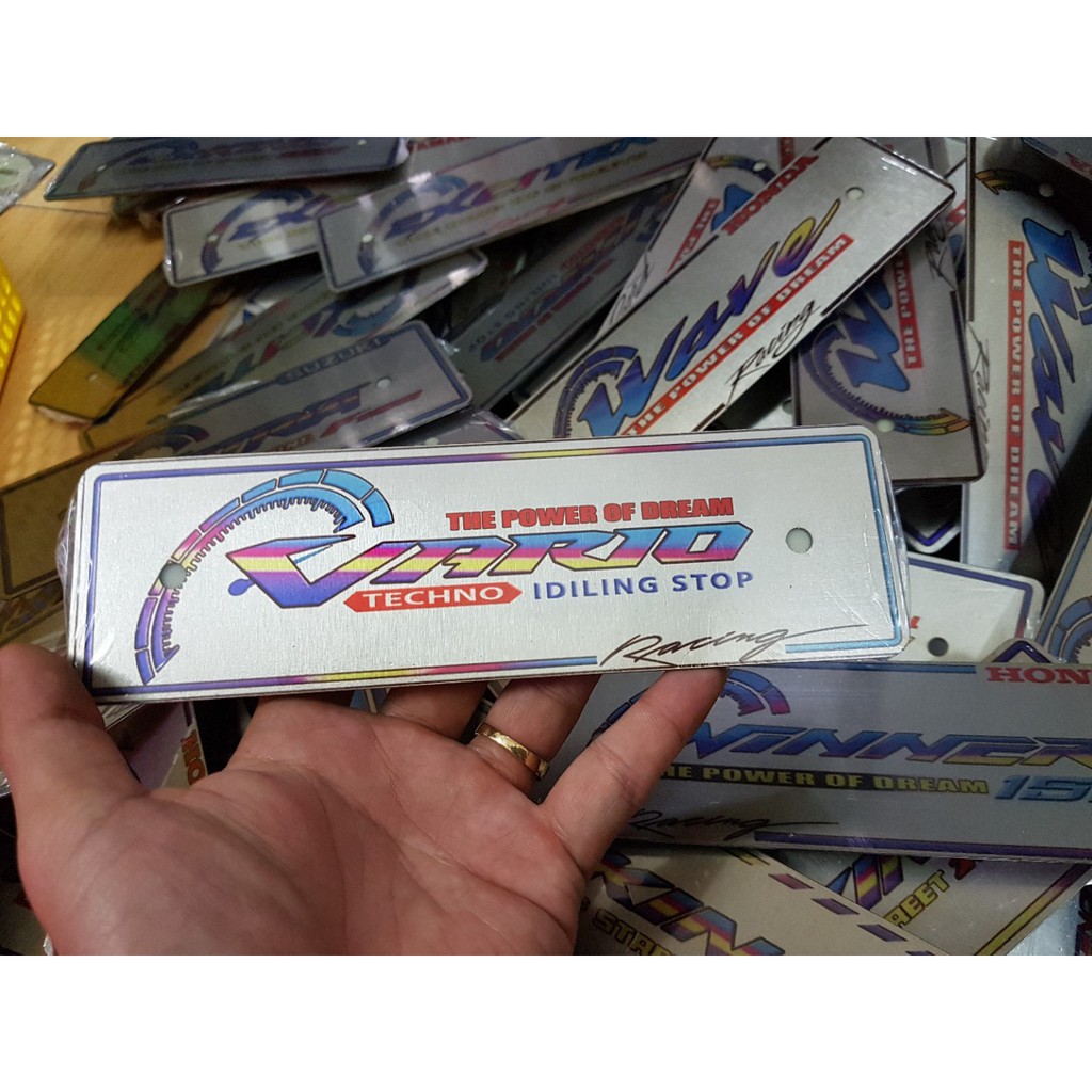 Bảng Tên Inox Vario - Khung bảng số trước Vario - caoducracing