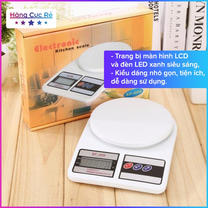 Cân điện tử để bàn 7kg tiện dụng, chính xác đến từng gram + Tặng kèm 2 pin, giúp nấu ăn, đi chợ, buôn bán rất tiện lợi - Shop Hàng Cực Rẻ