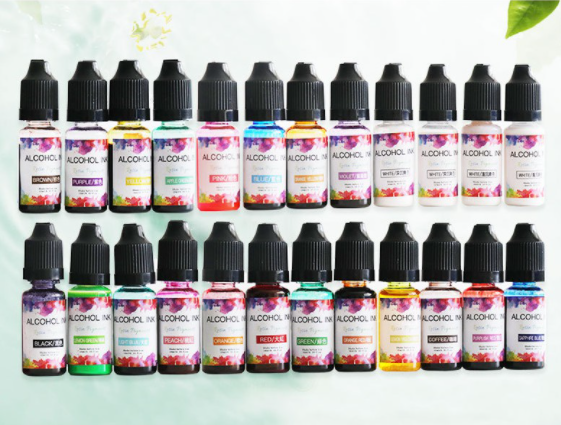 Màu pha nhựa Resin Ancohol Ink hiệu ứng màu loang - Trường Thịnh Sài Gòn
