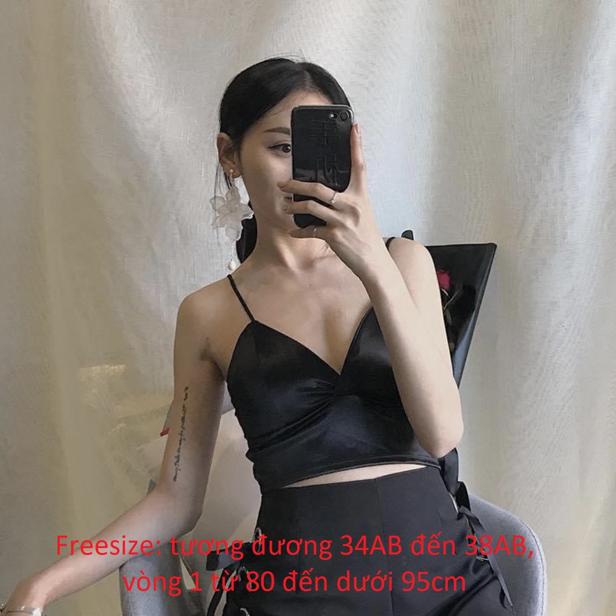 Áo Bra Satin Phi Lụa 2 Dây Sexy