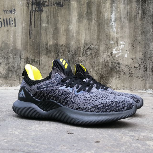 [HCM]Giầy alphabounce đen phối vàng nam