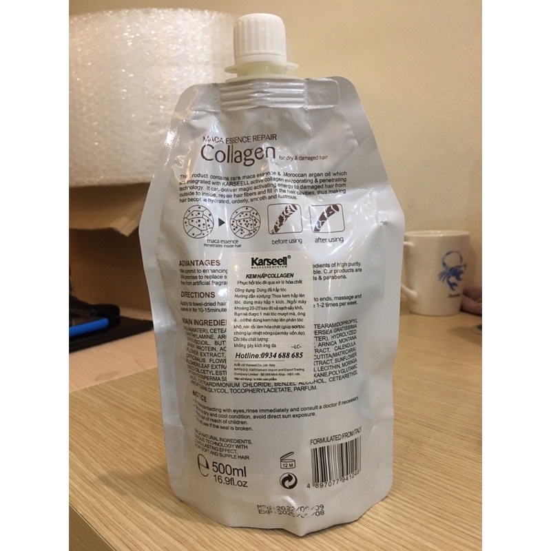 [ Hàng Rẻ Loại 1 ] Kem ủ tóc Karseell Maca Power Collagen 500ml