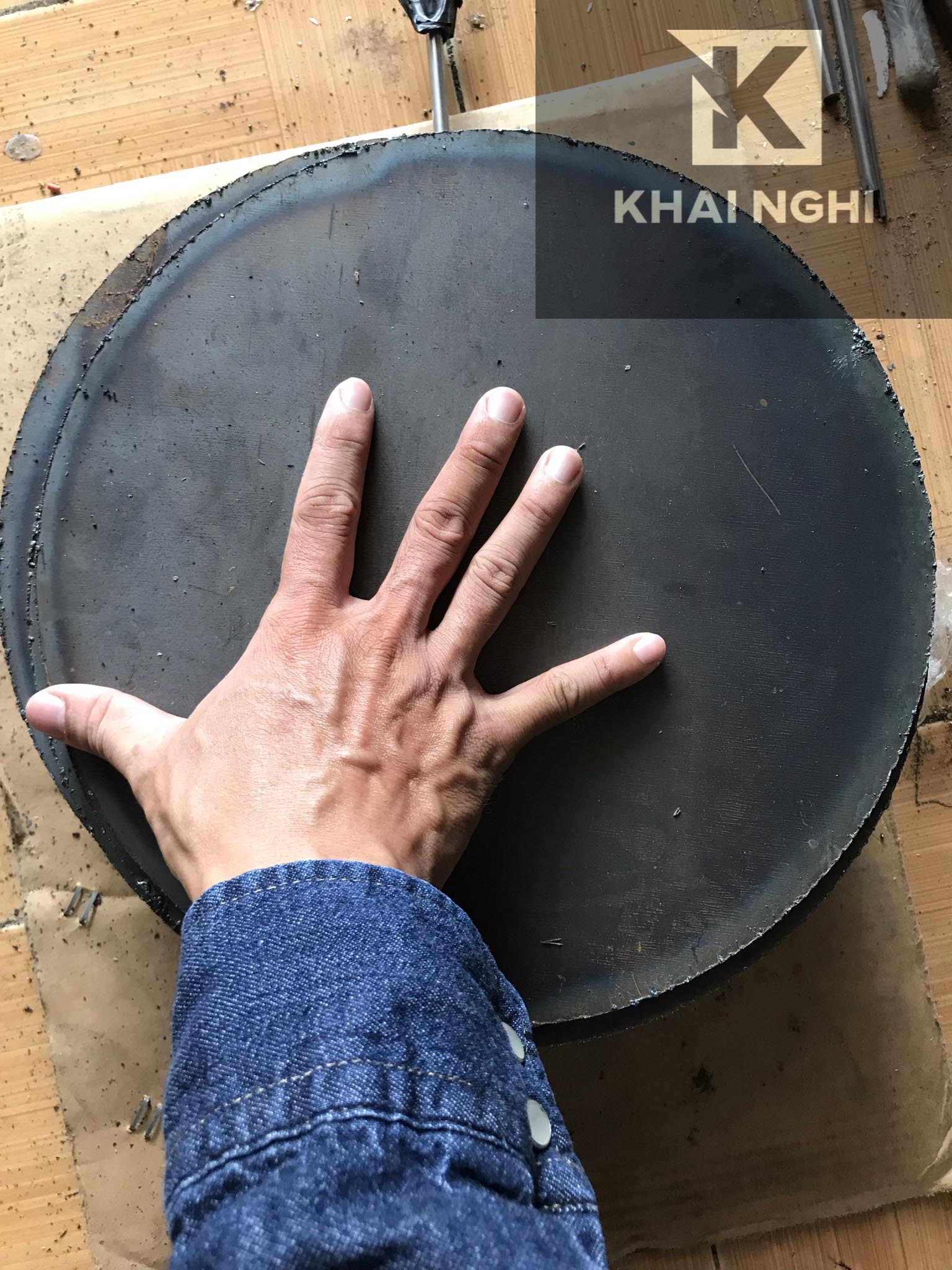 Tấm sắt tròn dày 10mm đường kính 250mm