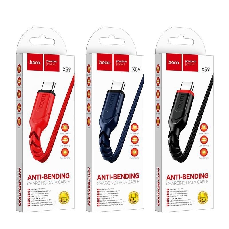 Cáp Sạc Nhanh Cổng Type-C Dây Dài 1m Hoco X59 3.0A