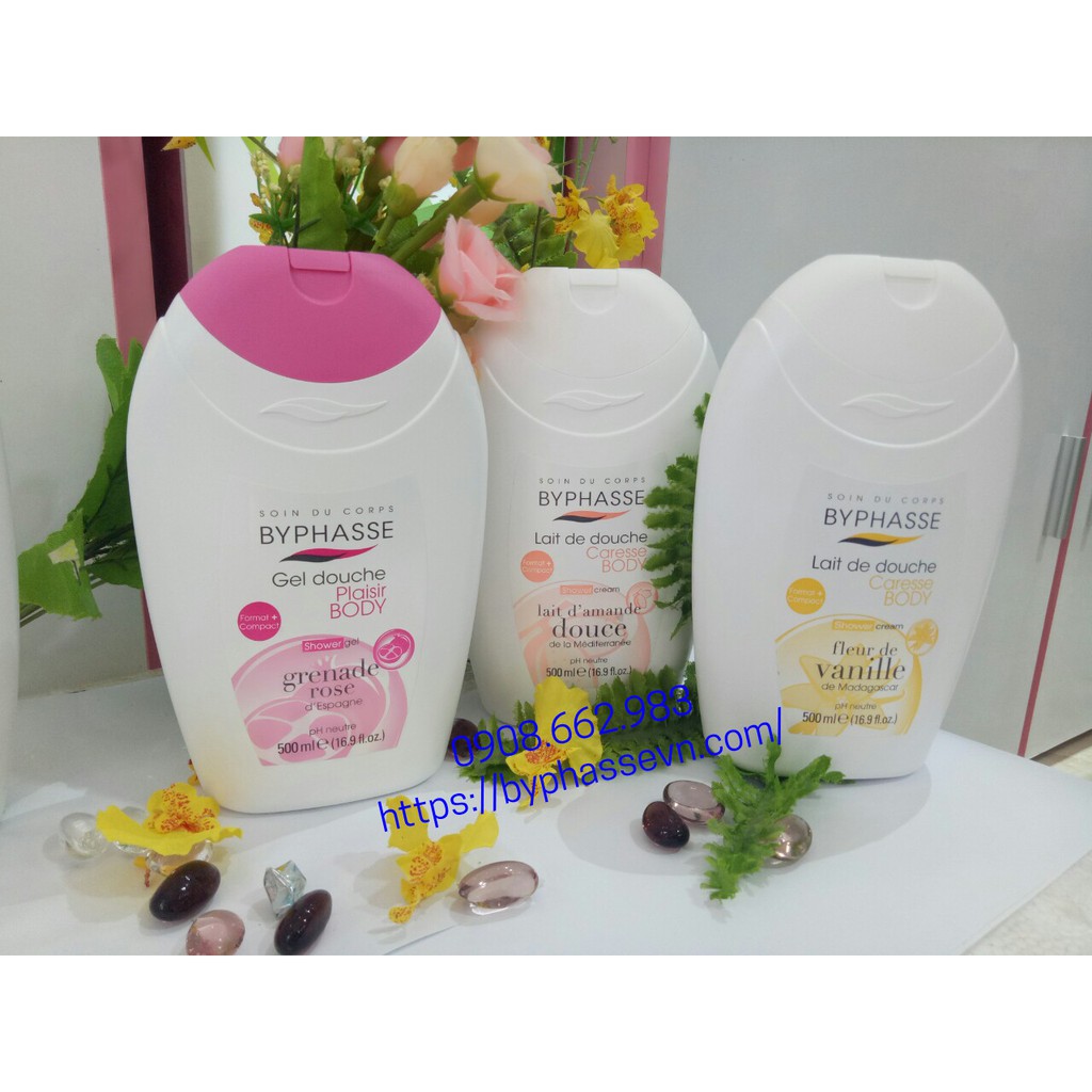 [HCM]Sữa tắm Byphasse hoa Vanilla 500ml