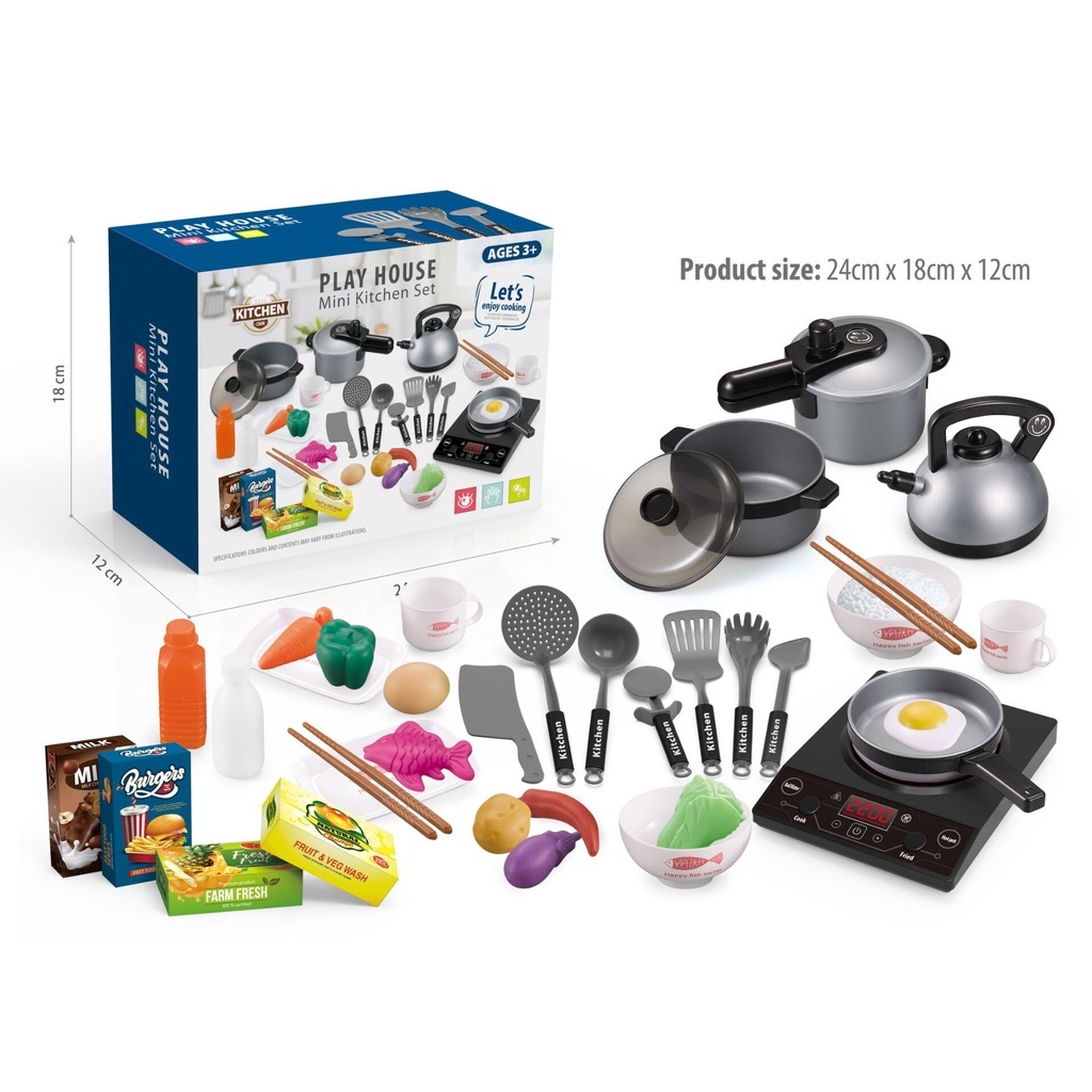 (HOT )BỘ ĐỒ CHƠI NẤU ĂN 36 MÓN KITCHEN Cho bé