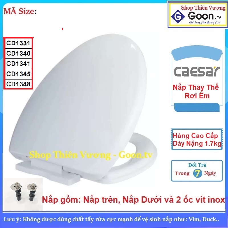Nắp bồn cầu Caesar, Là nắp thay thế rơi êm