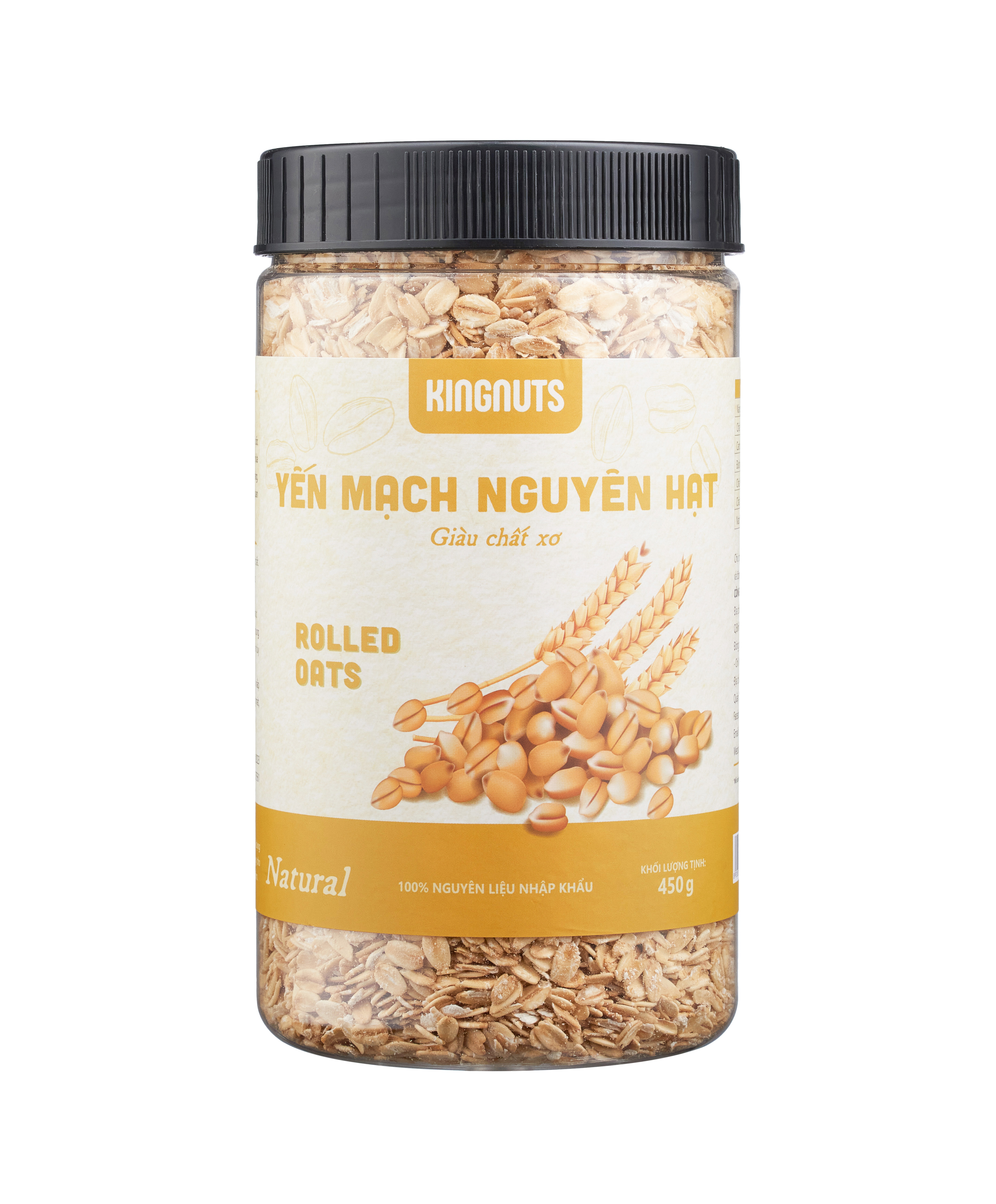 Yến mạch Úc KingNuts, Hỗ trợ giảm cân - 450g - Loại yến mạch ăn liền, tốt cho người ăn kiêng