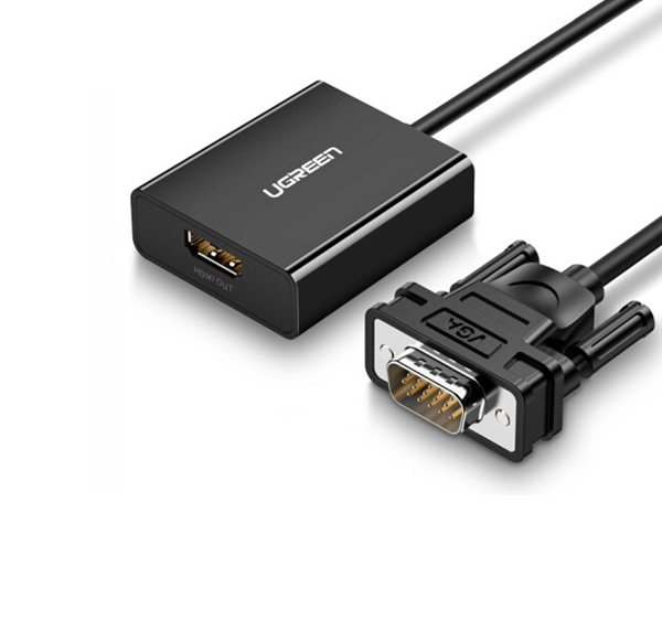 Bảng giá Cáp chuyển VGA to HDMI tích hợp Audio hỗ trợ Full HD Ugreen 60814 Phong Vũ