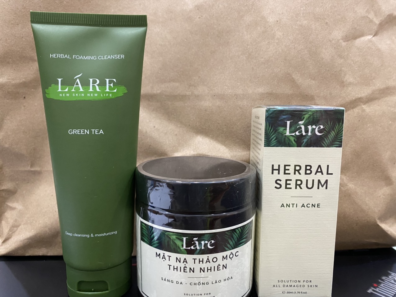 Combo Thanh Dược Lare( serum 50ml+mask trắng da 120gr+srm12gr)