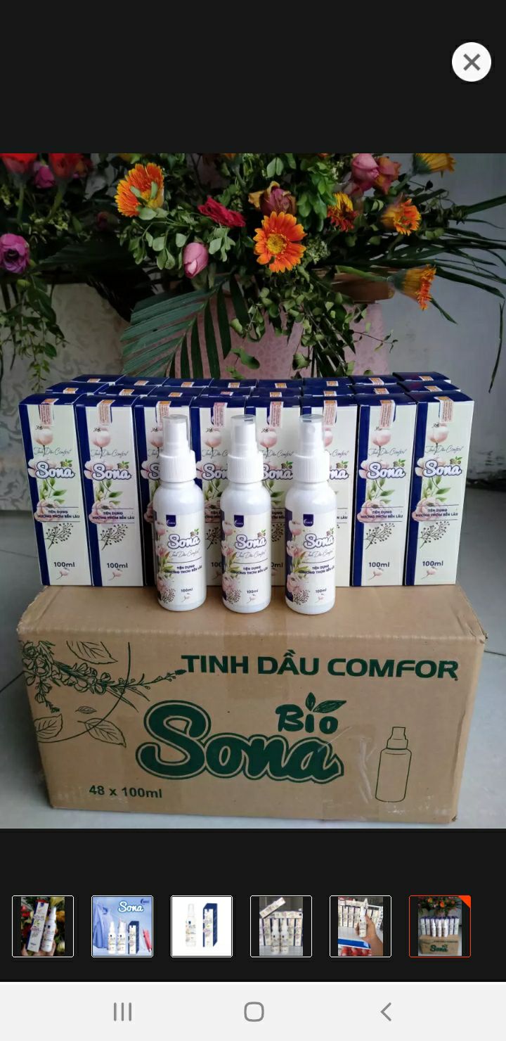 Xả vải khô dạng xịt SONA Tinh dầu Comfor