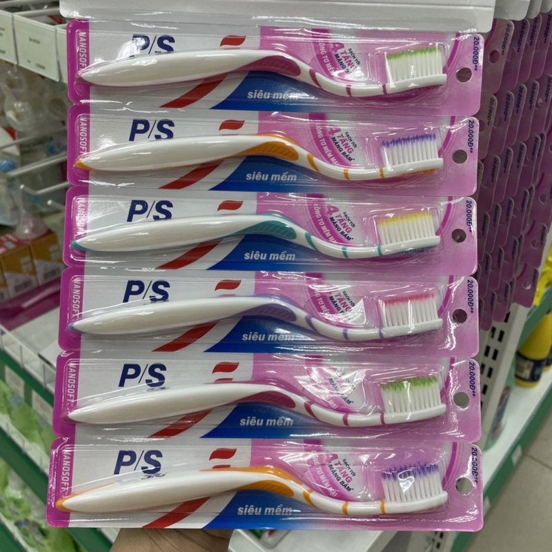 Bàn chải đánh răng P/S Lông Tơ Siêu Mềm Nanosoft (BIBISTORE)
