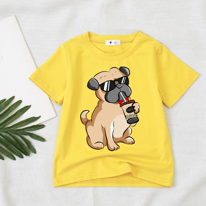 [| SIZE TO | áo thun cao cấp bé trai gái | size 6-45 | mịn mát co dẫn 4 chiều | in hình chó pug