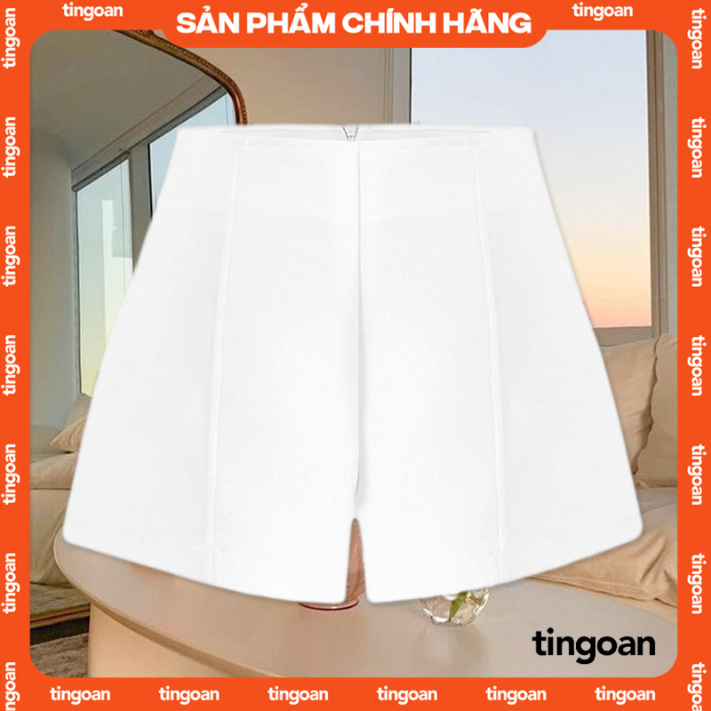 Quần short cạp cao ôm trắng tingoan SHOW OFF SHORT/WH