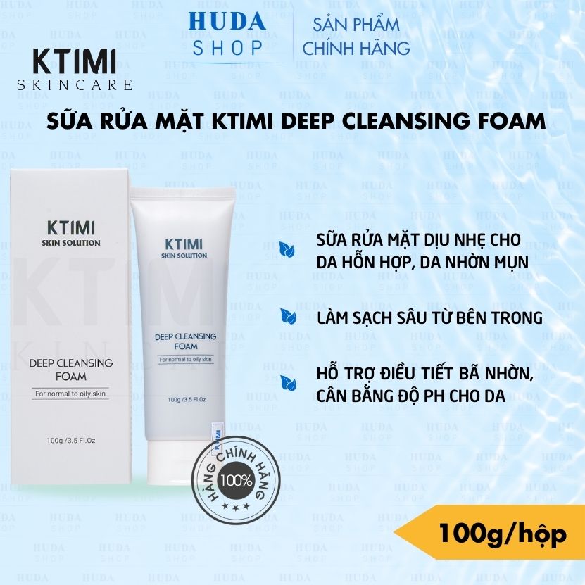[Chính hãng] Sữa Rửa Mặt Dịu Nhẹ Ktimi Deep Cleansing Foam