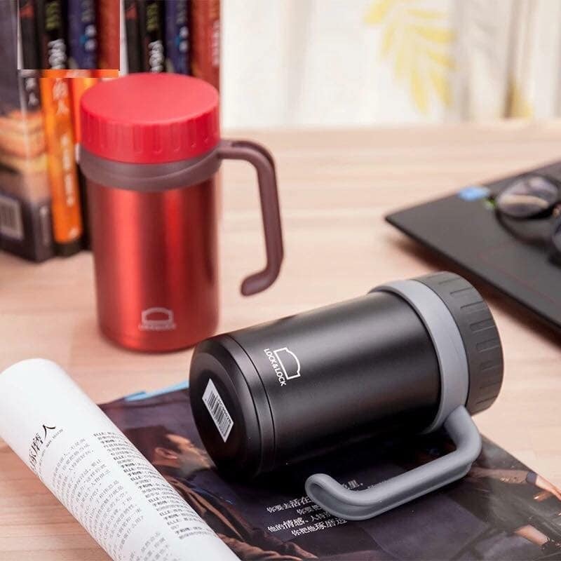 Bình giữ nhiệt Lock & Lock 500ml Basic Table Mug [ LHC9002 ] - ca nước Inox 304 có quai cao cấp