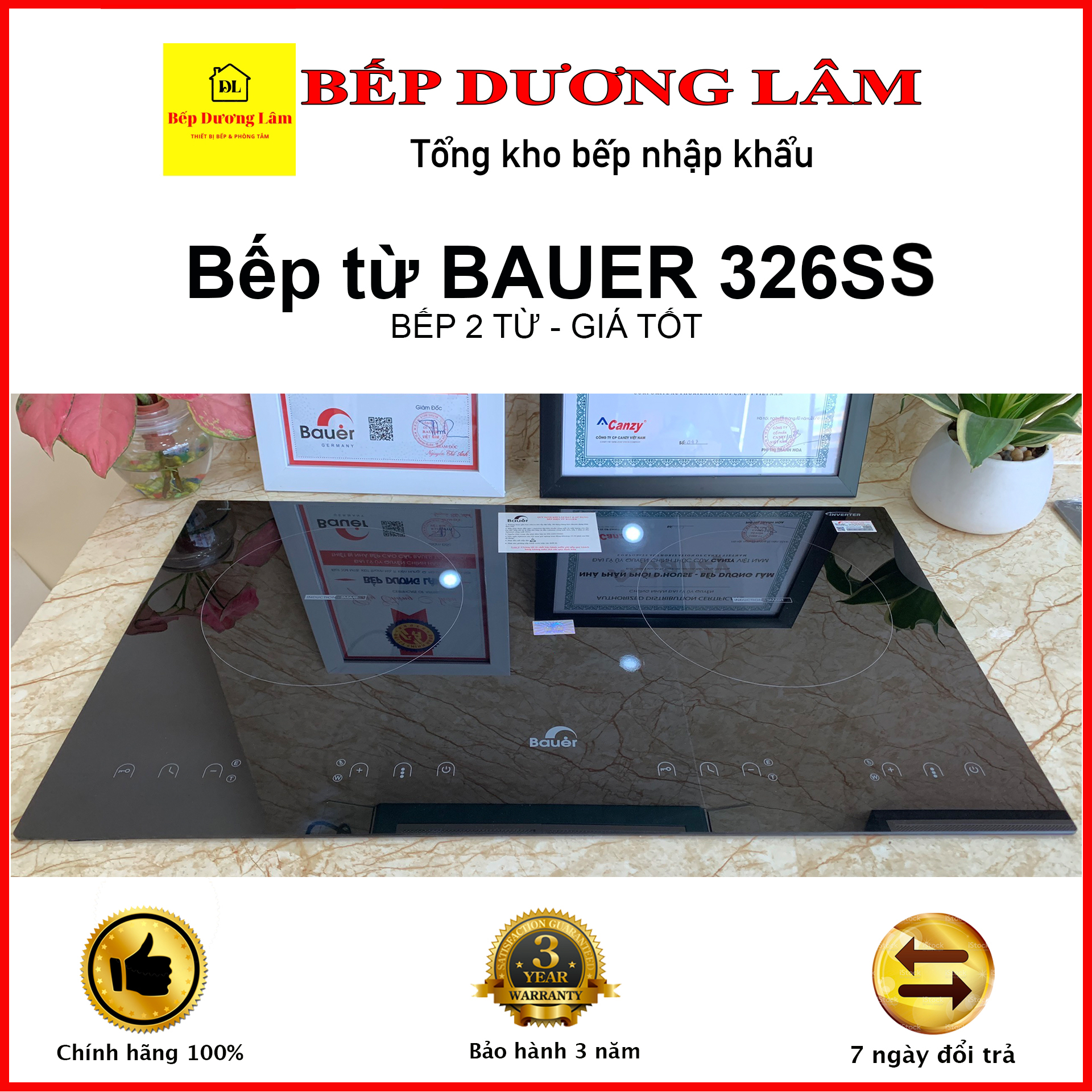 Bếp Từ Bauer BE 326SS [TẶNG HÚT MÙI CAO CẤP] / Bếp Từ BAUER BE 88DL [TẶNG HÚT MÙI CAO CẤP] - bếp từ inverter