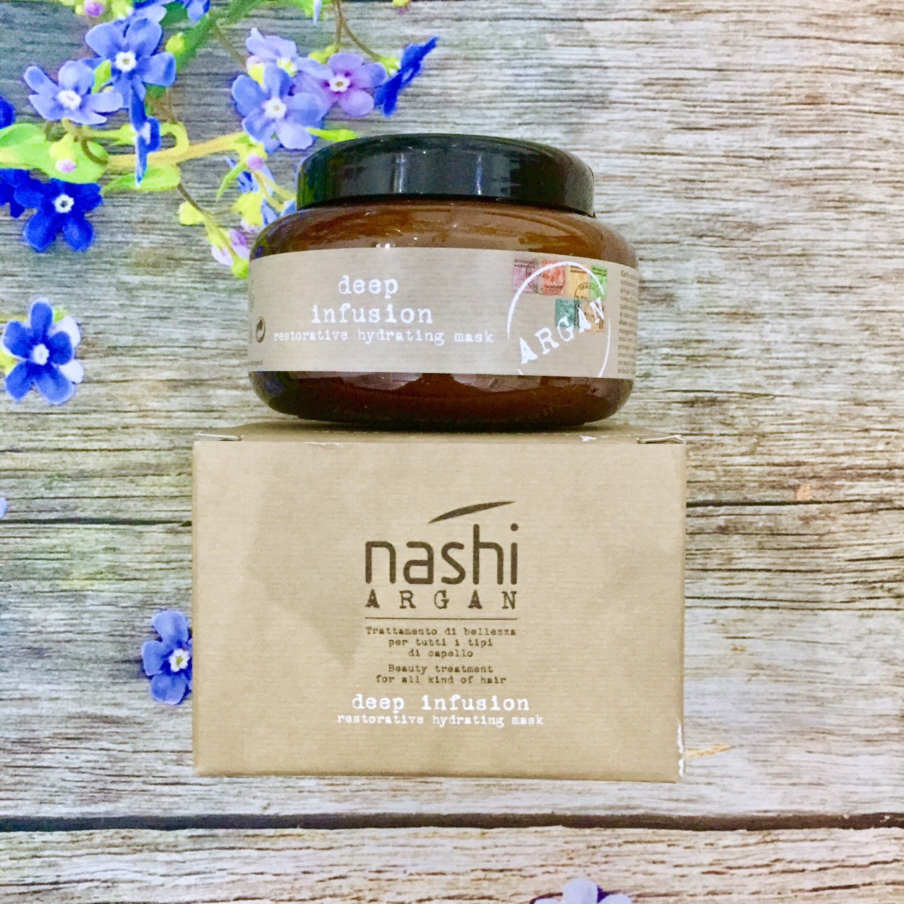 [+Tặng mũ trùm][HCM]HẤP PHỤC HỒI TÓC NASHI ARGAN 500ML - NASHI DEEP INFUSION