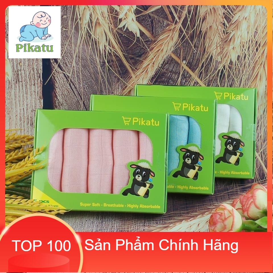 [HCM]Bộ khăn sợi tre  32 x 32 ( hộp 5 cái)