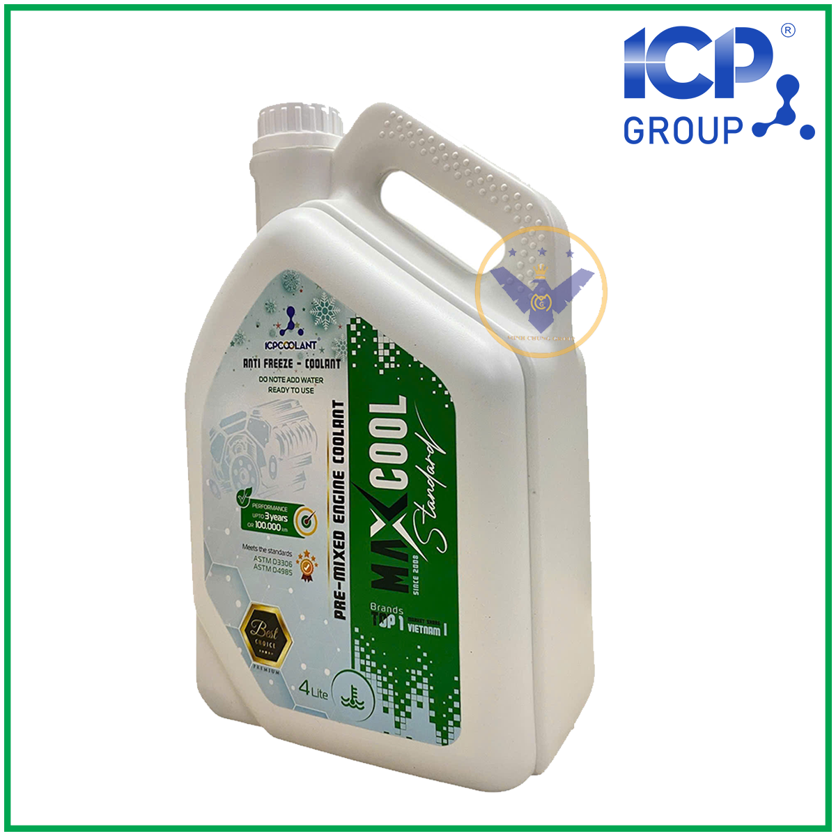 COMBO 2 can nước làm mát động cơ ô tô (màu xanh) Maxcool Stardard Can 4L