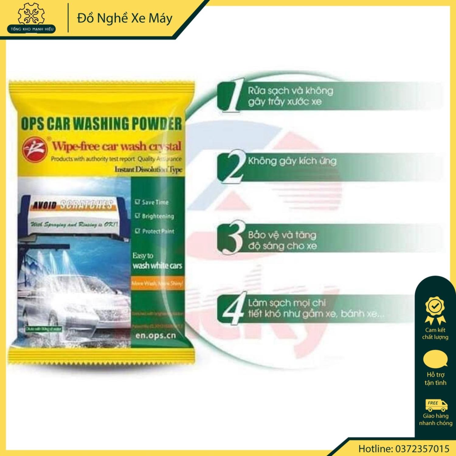 🌟 Bột rửa xe không chạm OPS - bọt tuyết không chạm - Phụ Tùng Mạnh Hiếu