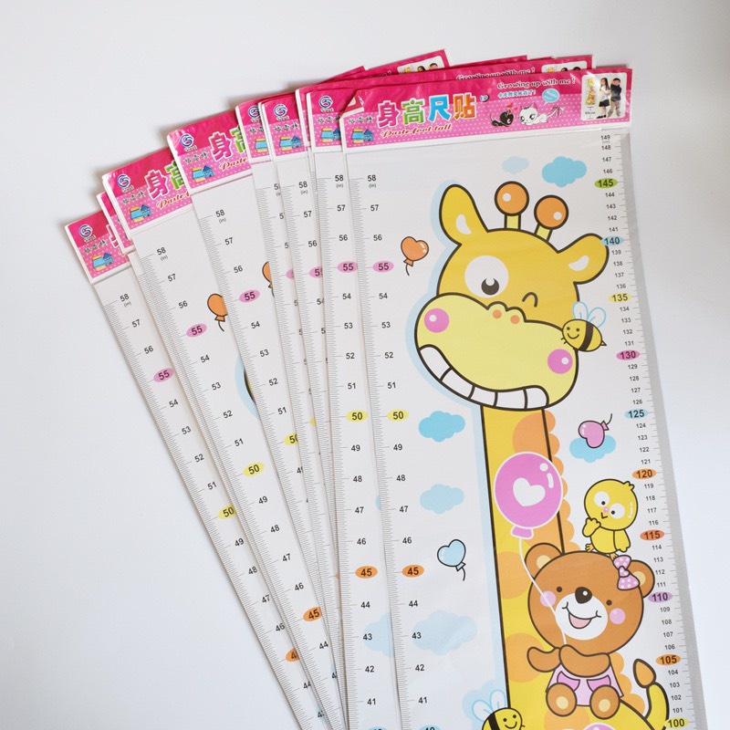 Thước đo chiều cao dán tường dễ thương cho bé