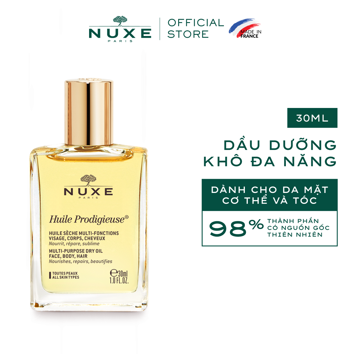 Dầu khô đa năng Nuxe Huile Prodigieuse® 30ml