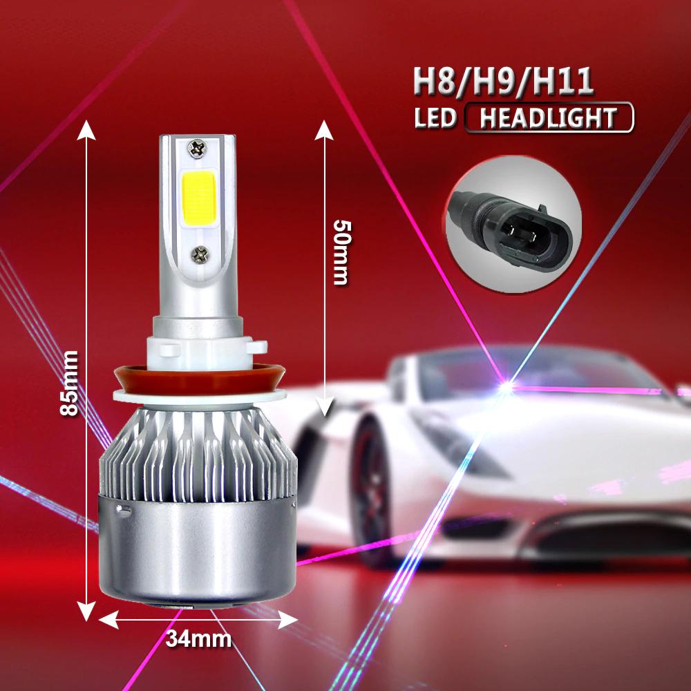 Pha Led C6 tăng sáng ô tô xe máy. Ánh sáng trắng. Công suất 36W. Cường độ sáng 3800LM. Tuổi thọ 50 nghìn giờ. Giá 1 bóng