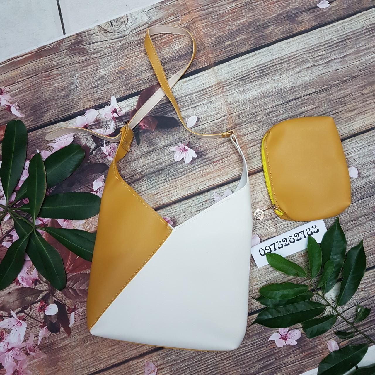 [ TẶNG KÈM VÍ] Túi da Chéo Vạt Cut - Out Bag Trẻ Trung