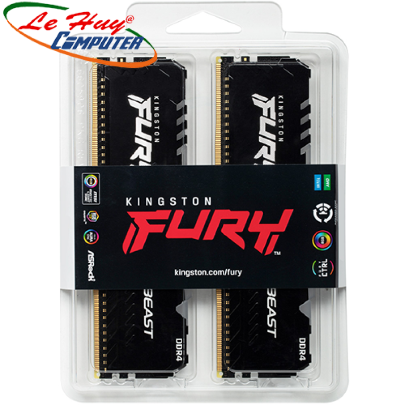 Bảng giá Ram Máy Tính Kingston Fury Beast RGB 32GB 3200MHz DDR4 (2x16GB) KF432C16BB1AK2/32 Phong Vũ