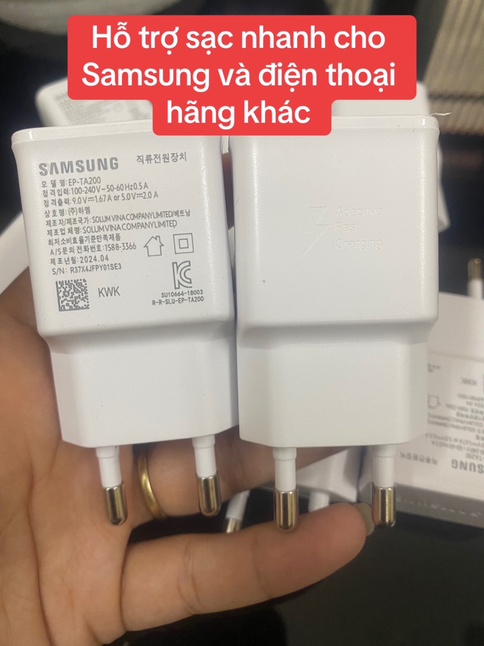 Cóc sạc, củ sạc nhanh samsung S10 bóc máy Bh 12 tháng