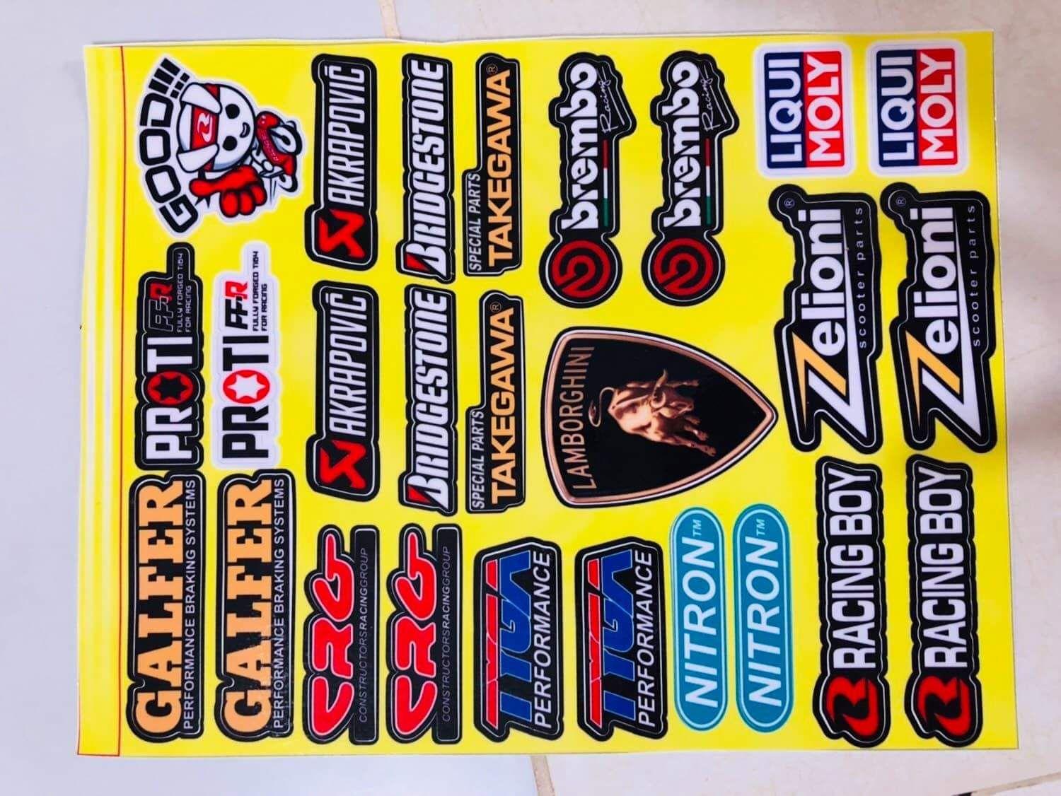 Tem logo trọn bộ lamboghini 18x25cm